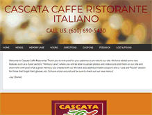 Tablet Screenshot of cascata-caffe.com